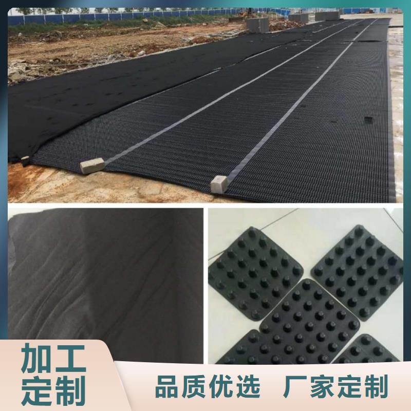塑料排水板HDPE黑色土工膜根据要求定制