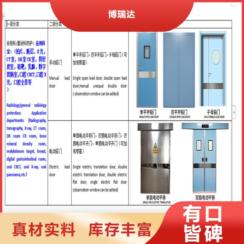 雙扇電動防護鉛門用心服務