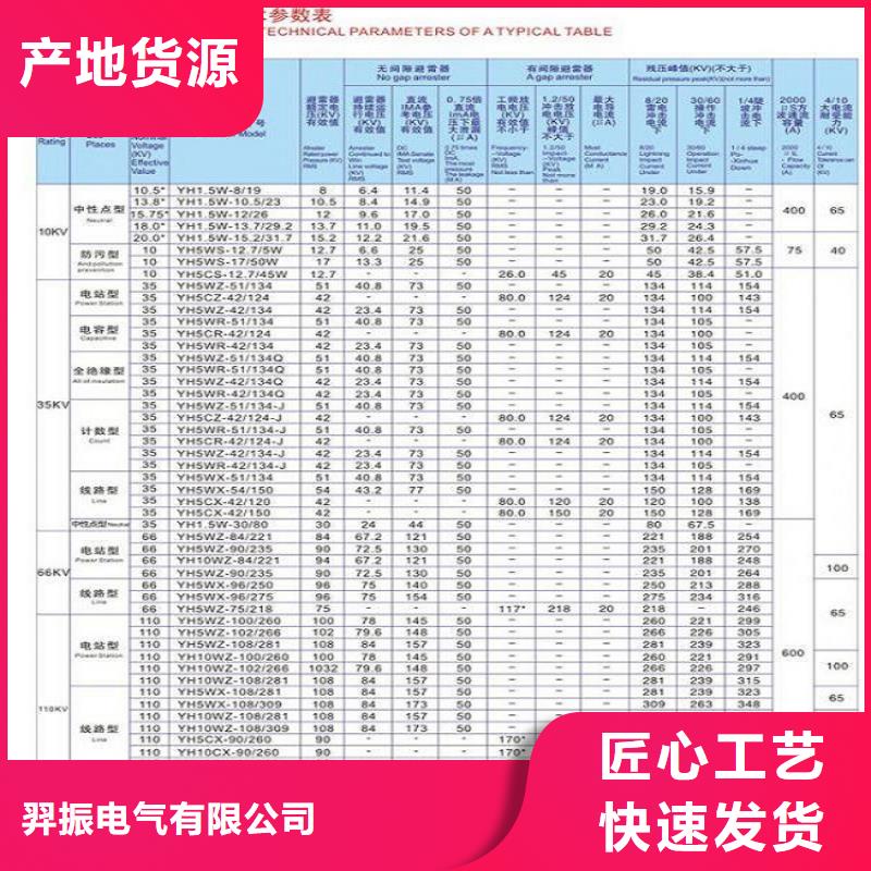 【羿振電氣】35KV線路氧化鋅避雷器YH5WX-51/134