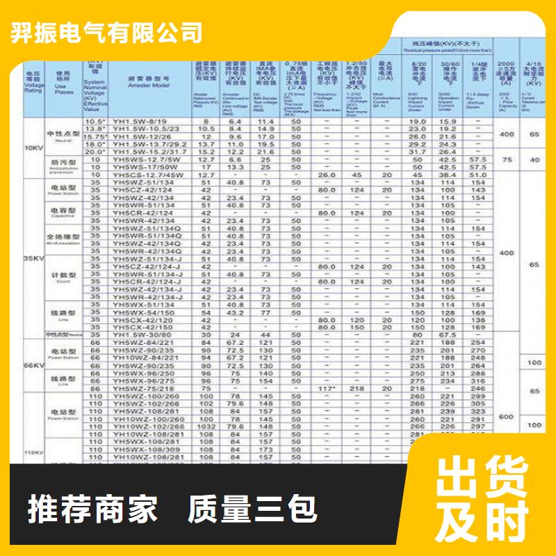 【金屬氧化物避雷器】避雷器Y10W-100/260