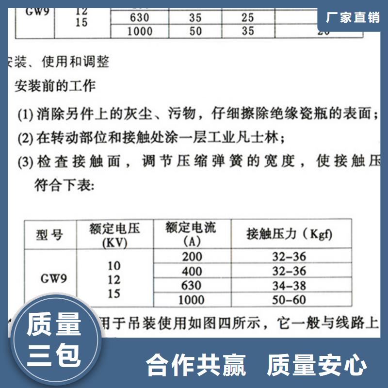 戶外高壓隔離開關HGW1-12KV/400