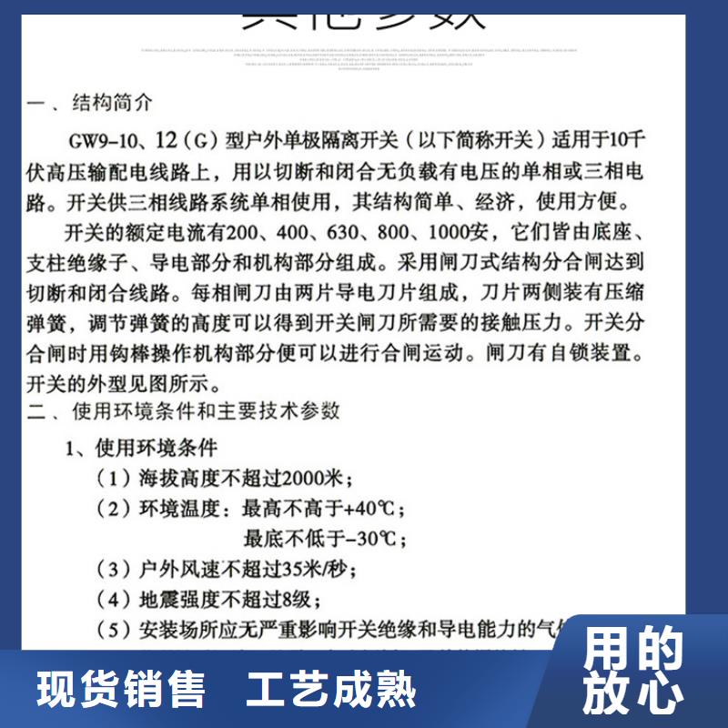 戶外高壓交流隔離開關(guān)：HGW9-10G(W)/400A量大從優(yōu)