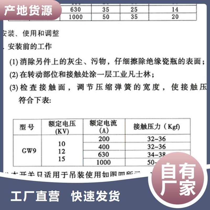 戶外高壓交流隔離開關：HGW9-10G(W)/200A出廠價格