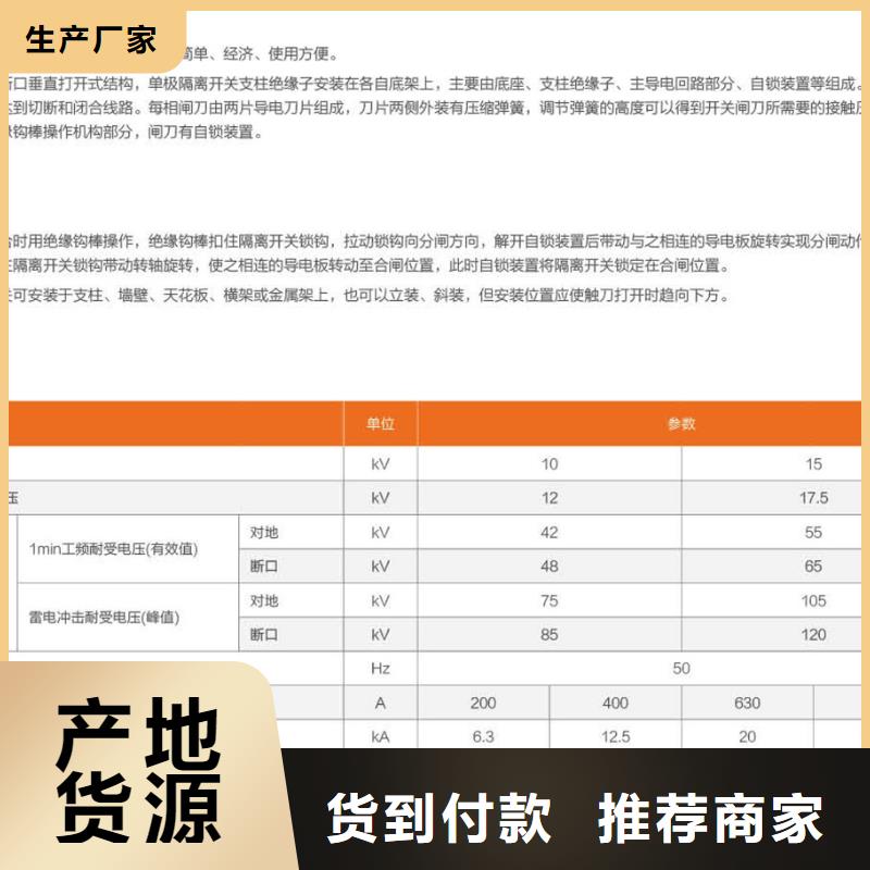 隔離開關(guān)HGW9-10KV/1250A