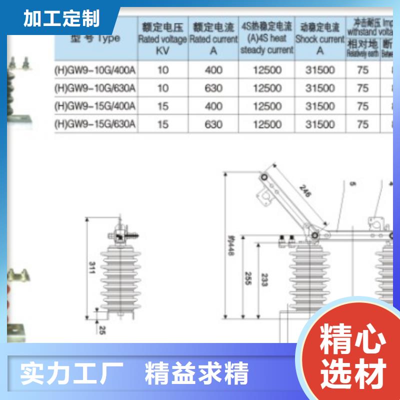 (羿振)【户外高压交流隔离开关】GW9-12KV/1250A现货直供.