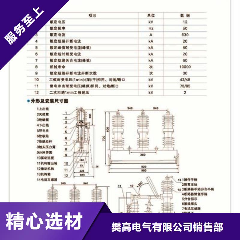 ZN12-12/630-20戶內真空斷路器